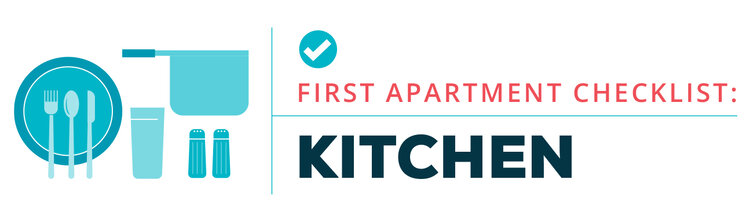 first apartment checklist -- kitchen
