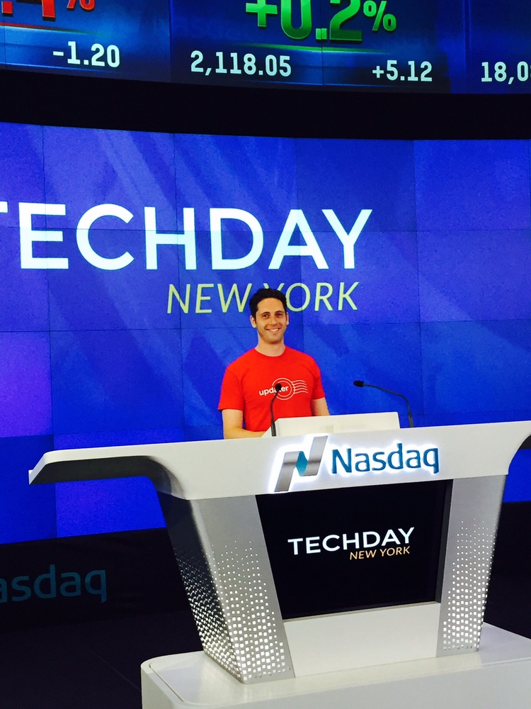 David Greenberg, CEO of Updater, at NASDAQ Closing Bell Ceremony