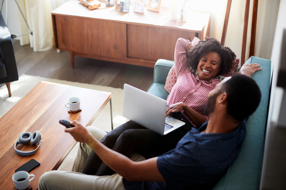 Couples should plan ahead to consolidate TV and Internet services when moving in together.