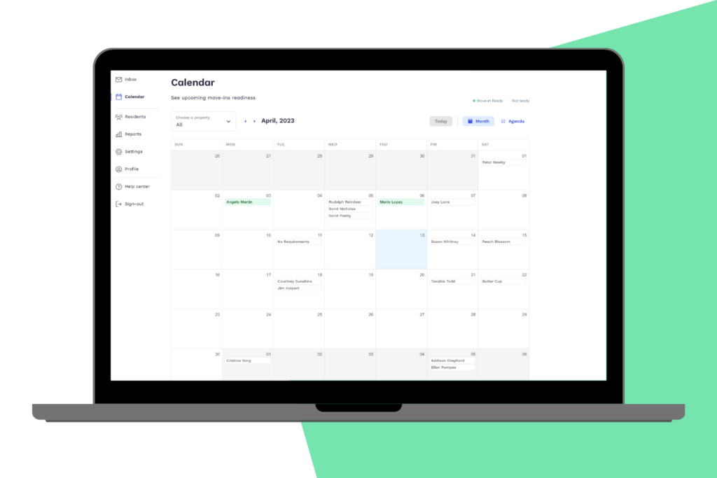 laptop with calendar